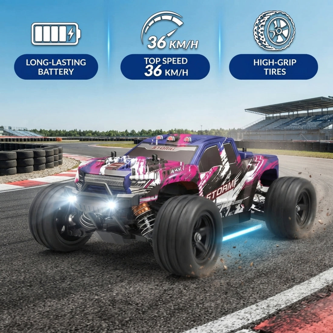 Remote Control Car - Hurricane 4x4 Monster Truck - 36 km/h