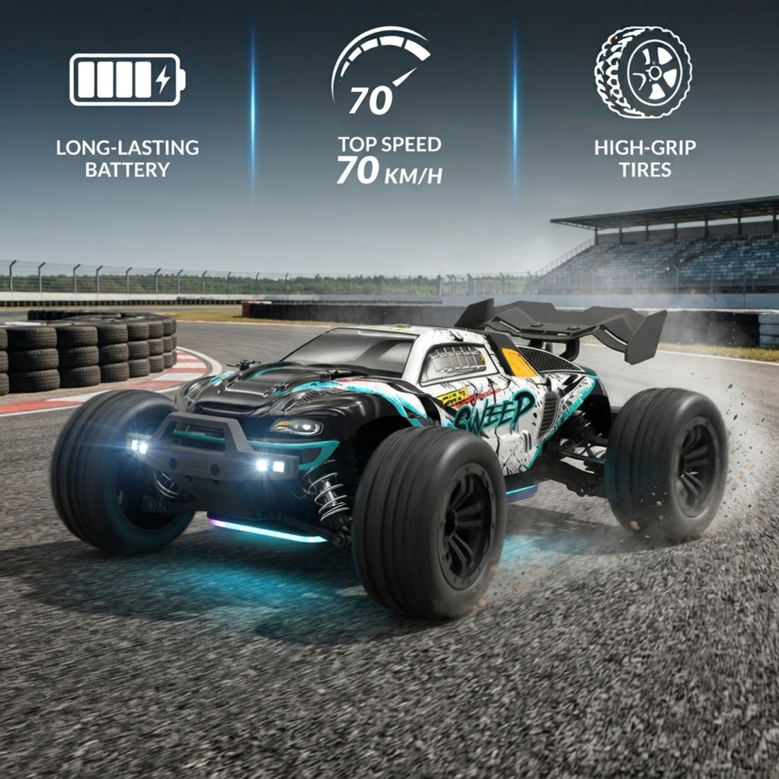 Remote Control Car - Teeggi 16101 4WD Off-Roader - 70 km/h