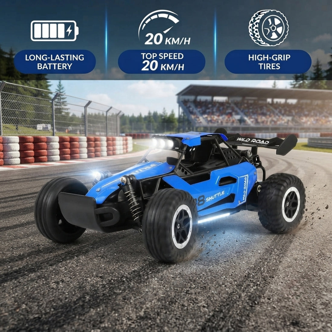 Remote Control Car - High-Speed Racing Buggy - 20 km/h