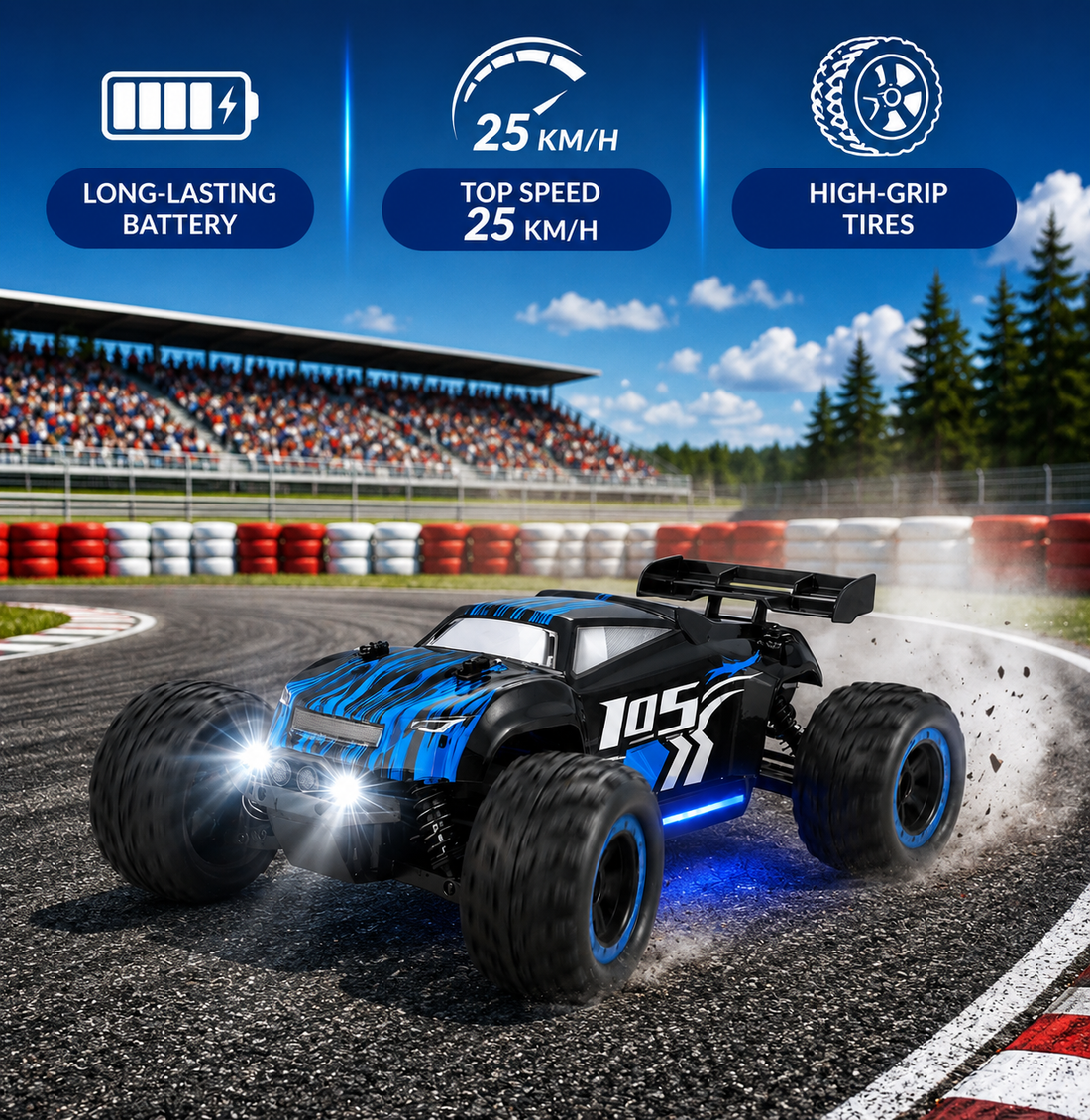 Remote Control Car - Blue Viper - 25 km/h